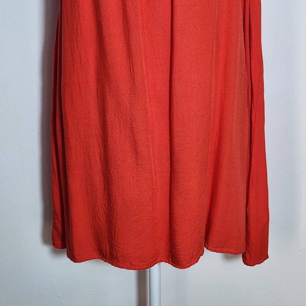 Altar'd State Embroidered Off-the-Shoulder Red Mini Dress with Ruffle Size Large - Picture 5 of 10